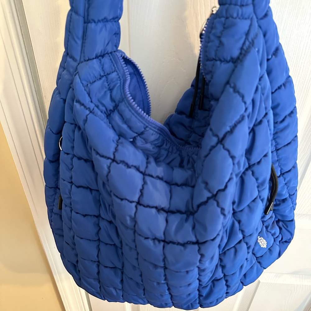 Free People Blue Quilted Hobo Bag - Picture 3 of 4